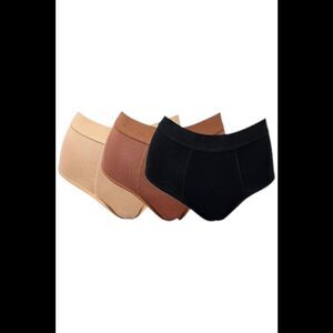 Rhonda Shear 3-pack  Shear Leak-Resistant Brief Black/Beige/Mahogany -